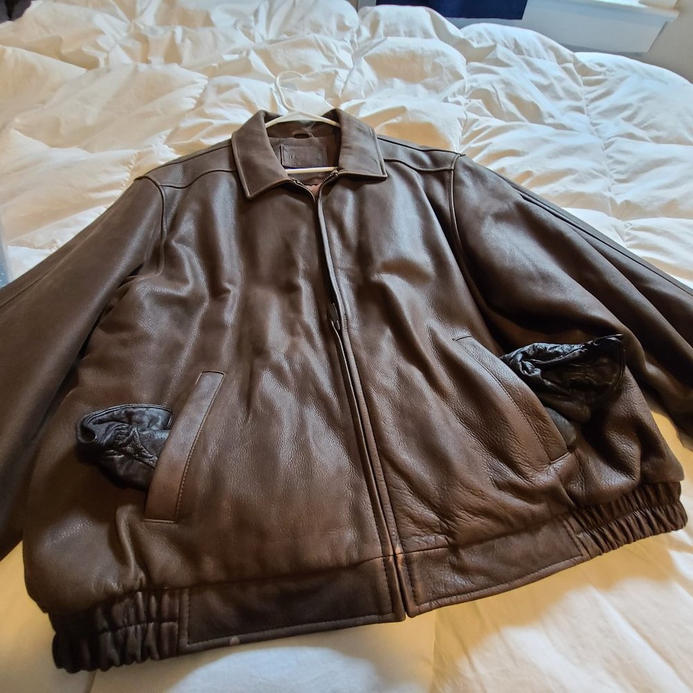 Men's dress leather jacket